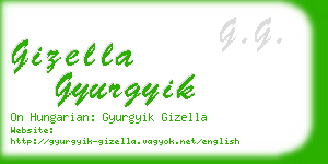 gizella gyurgyik business card